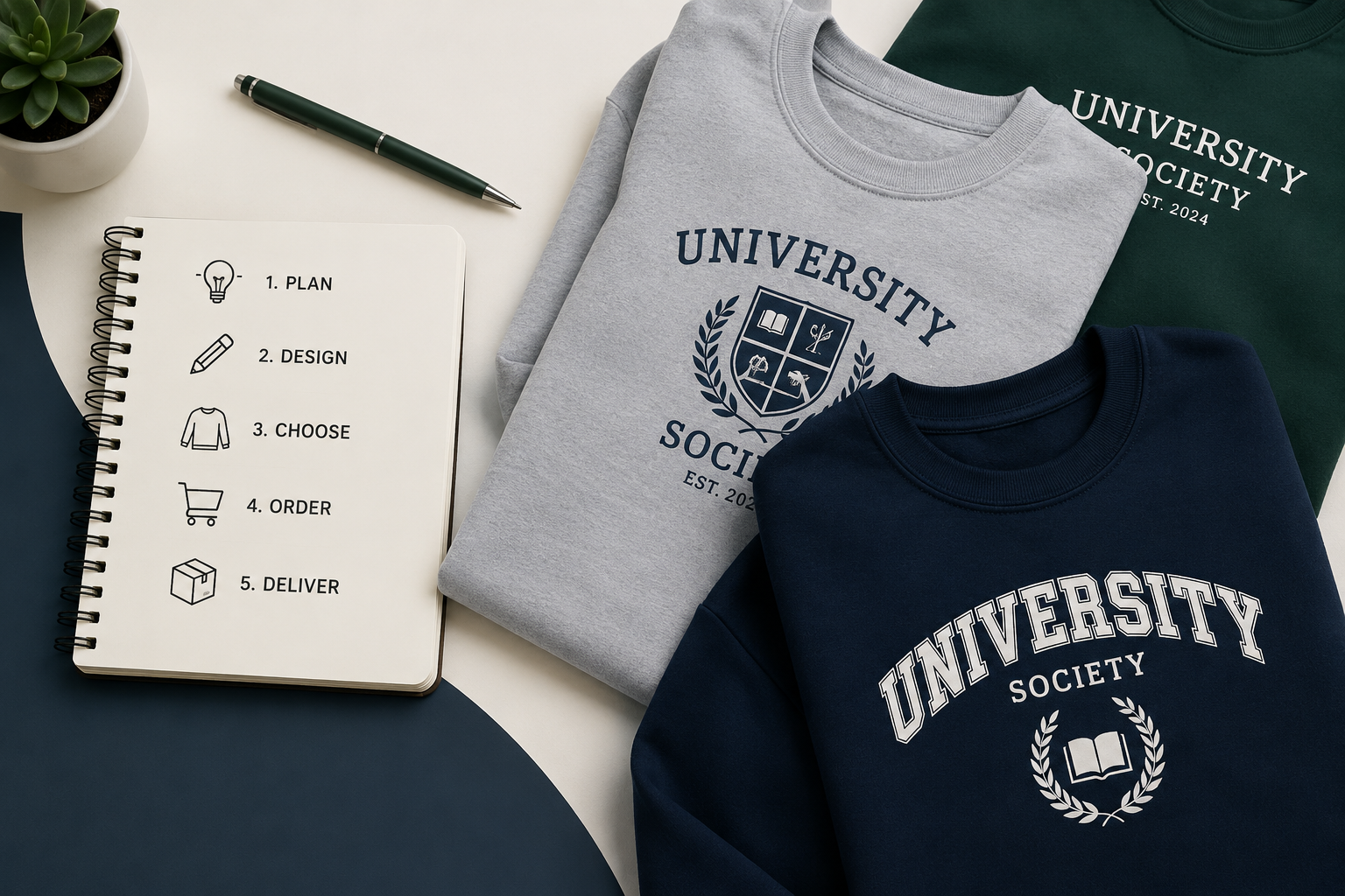 How to Order Custom Sweatshirts for Your University Society