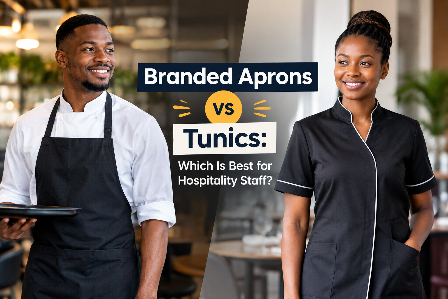 Branded Aprons vs Tunics: Which Is Best for Hospitality Staff?