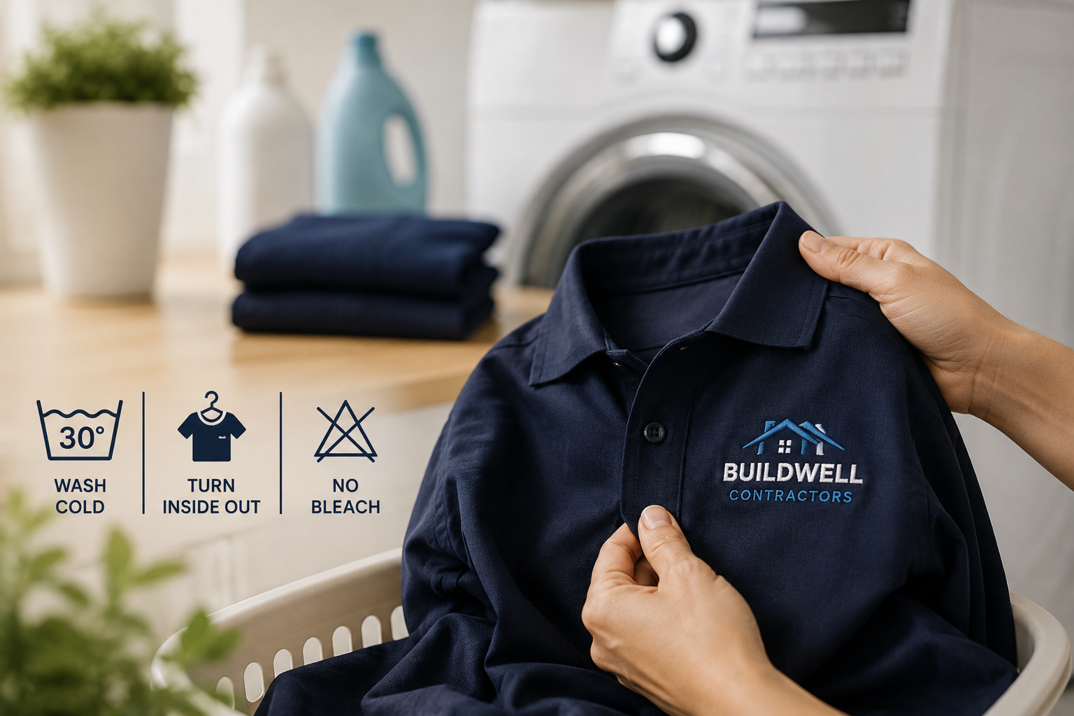 Washing Branded Workwear Without Fading the Print or Embroidery