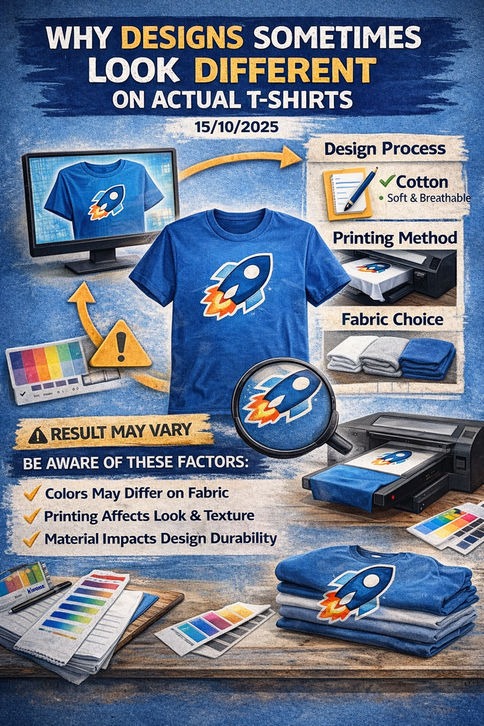 Why Designs Sometimes Look Different on Actual T-Shirts