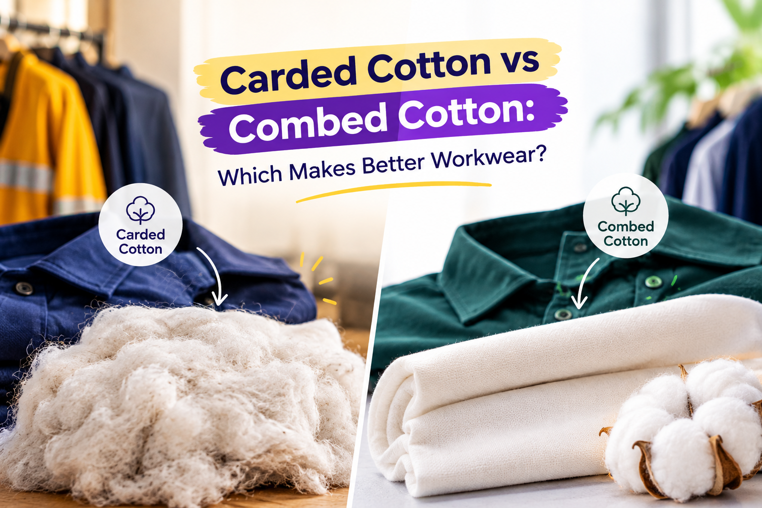 Carded Cotton vs Combed Cotton: Which Makes Better Workwear?