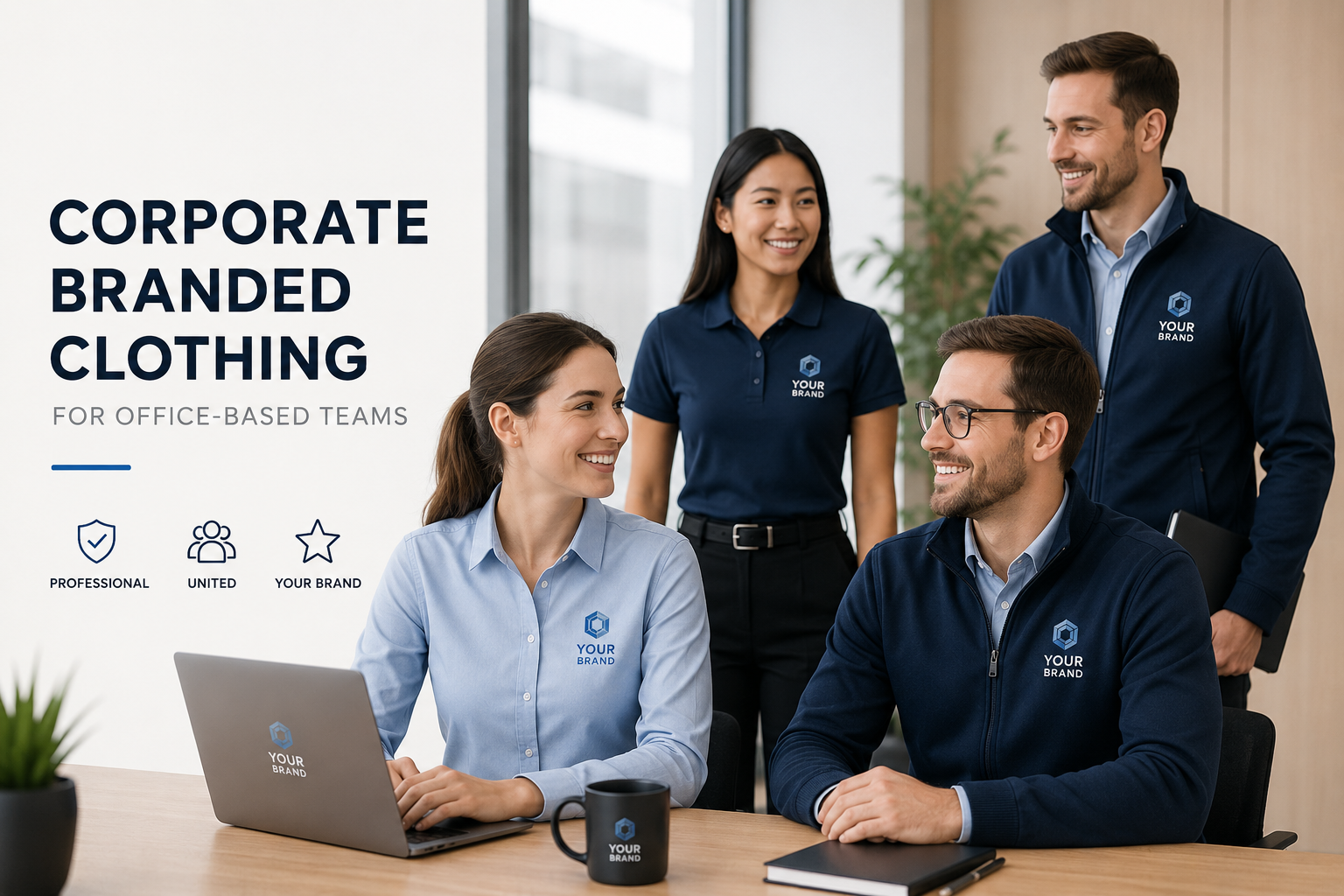 Corporate Branded Clothing for Office-Based Teams