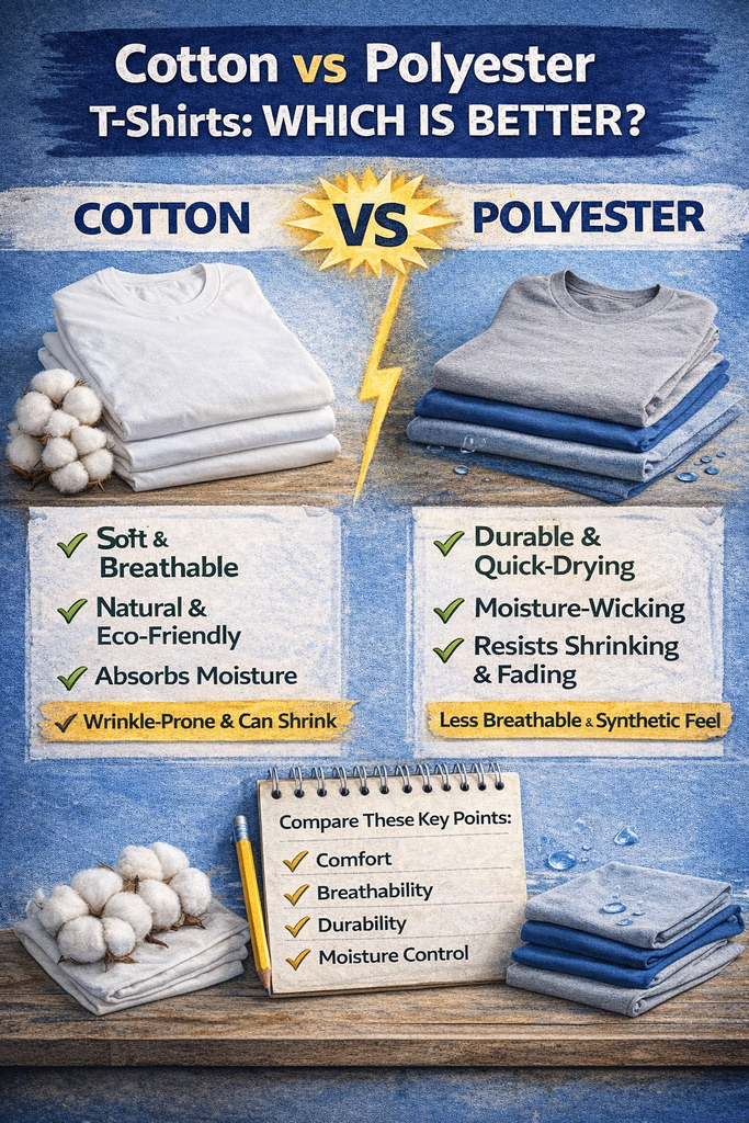 Cotton vs Polyester T-Shirts: Which Is Better?