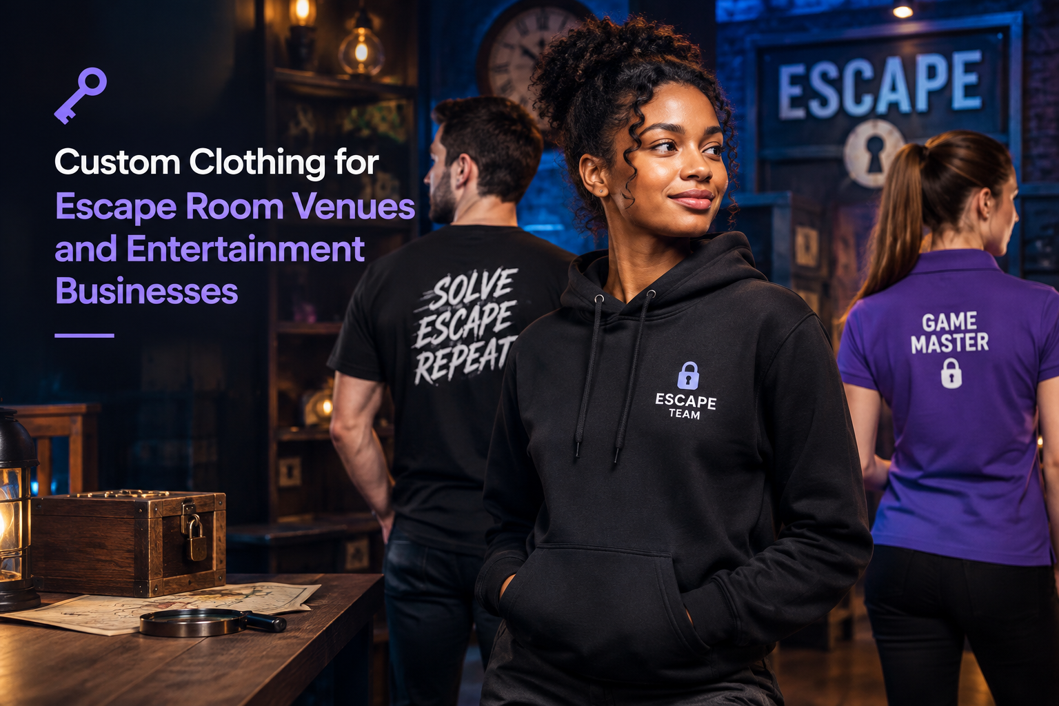 Custom Clothing for Escape Room Venues and Entertainment Businesses