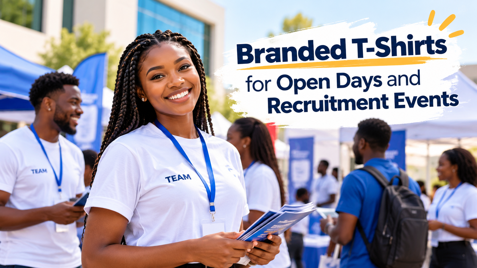Branded T-Shirts for Open Days and Recruitment Events