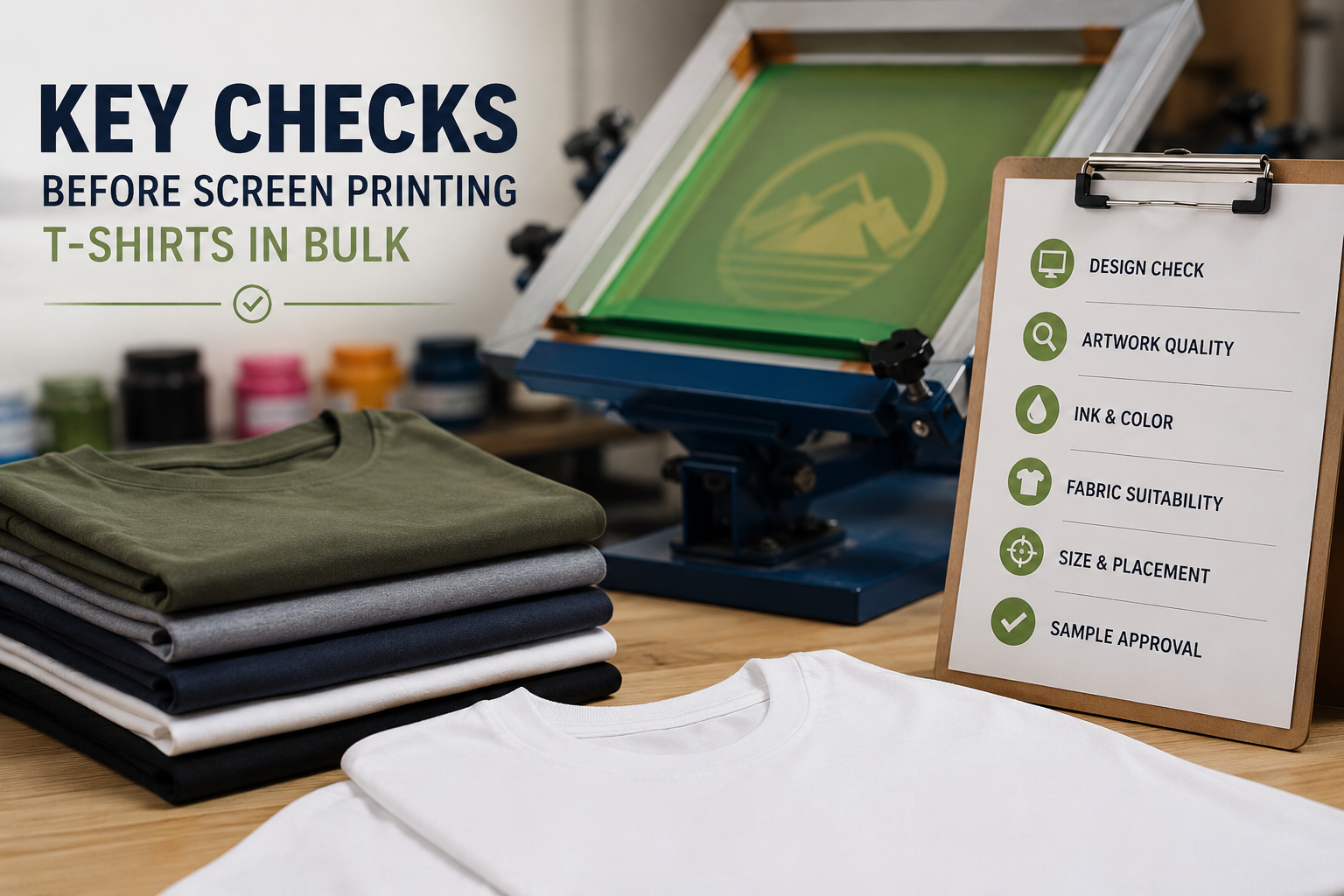 Key Checks Before Screen Printing T-Shirts in Bulk