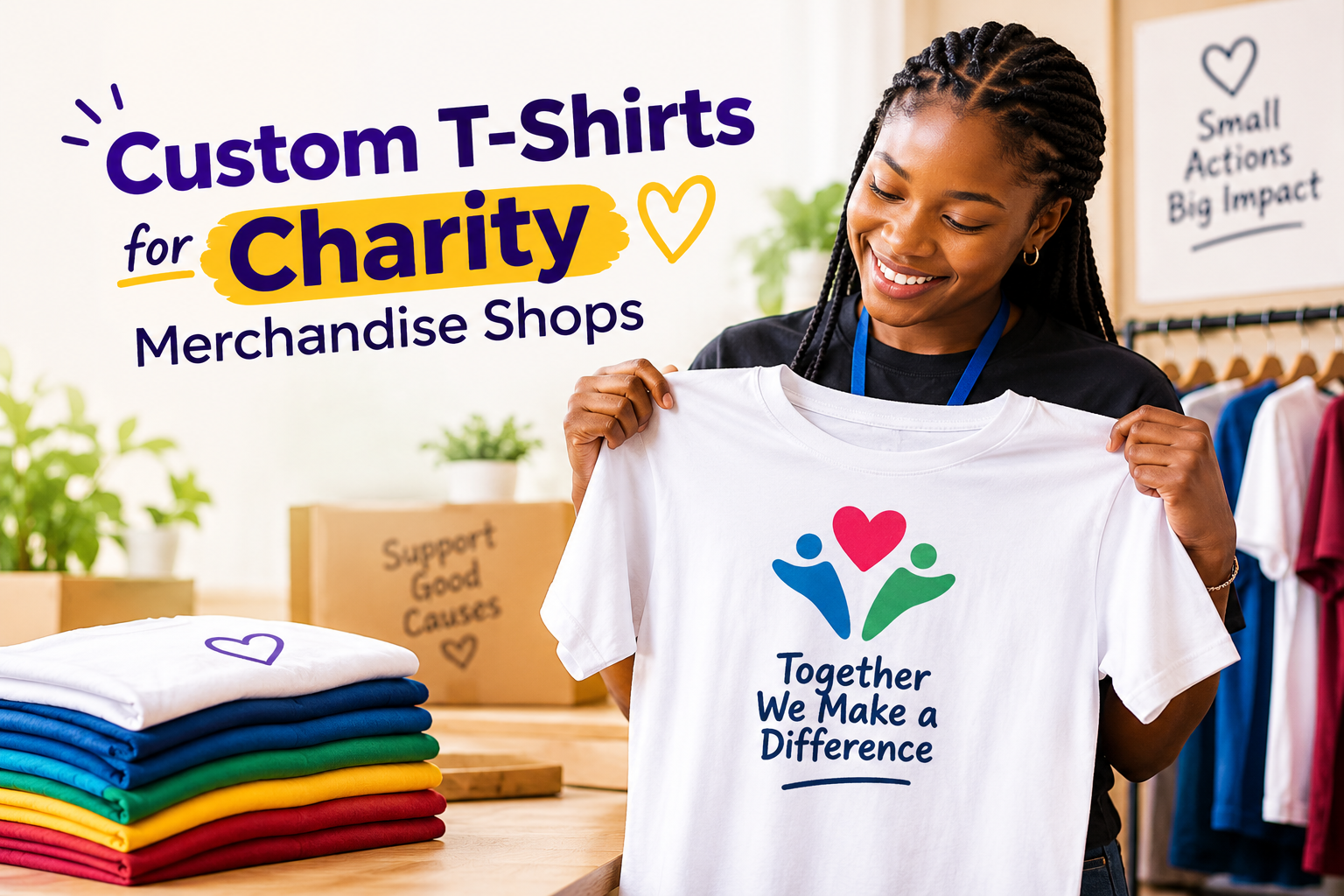 Custom T-Shirts for Charity Merchandise Shops