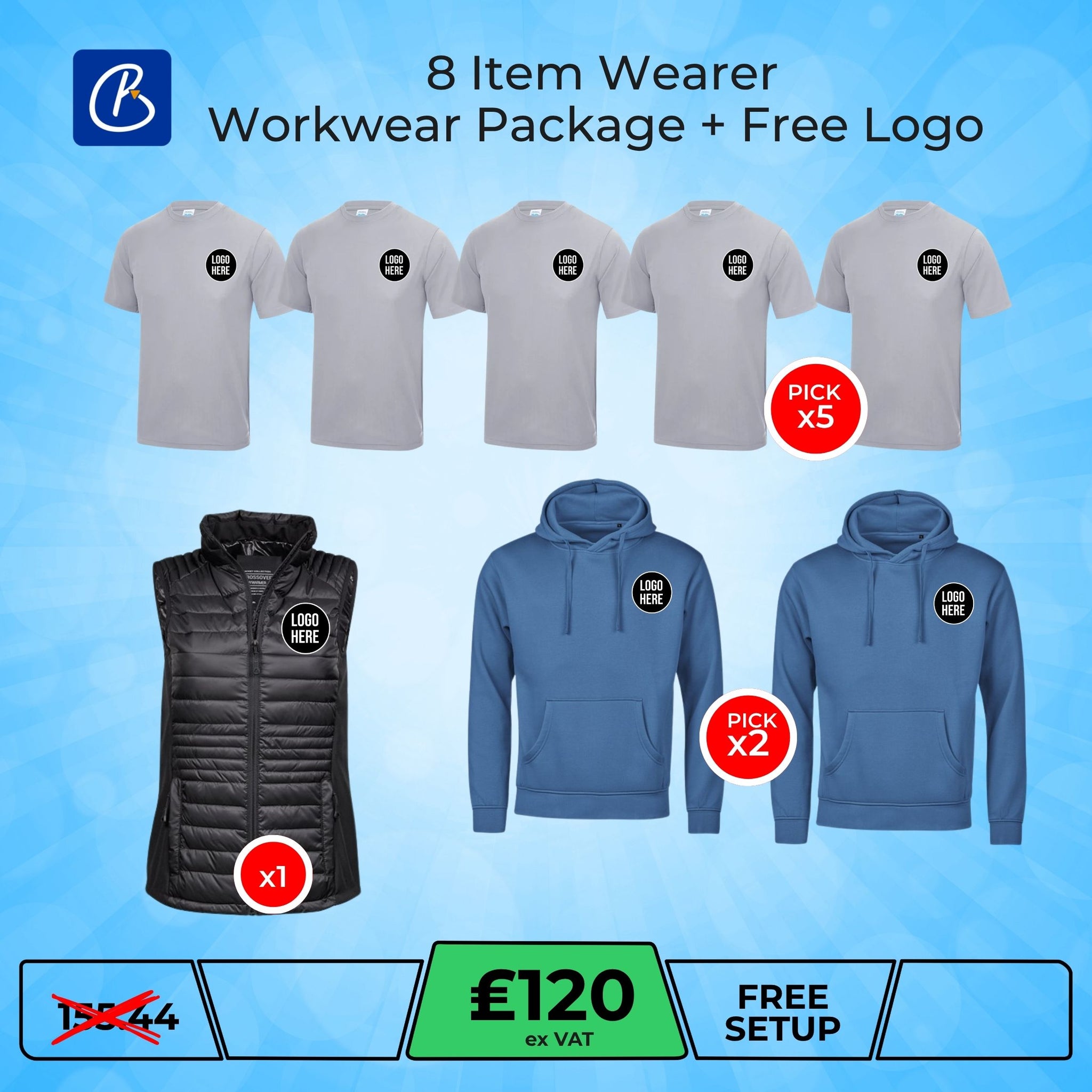 8 Item Wearer Package + Free Logo