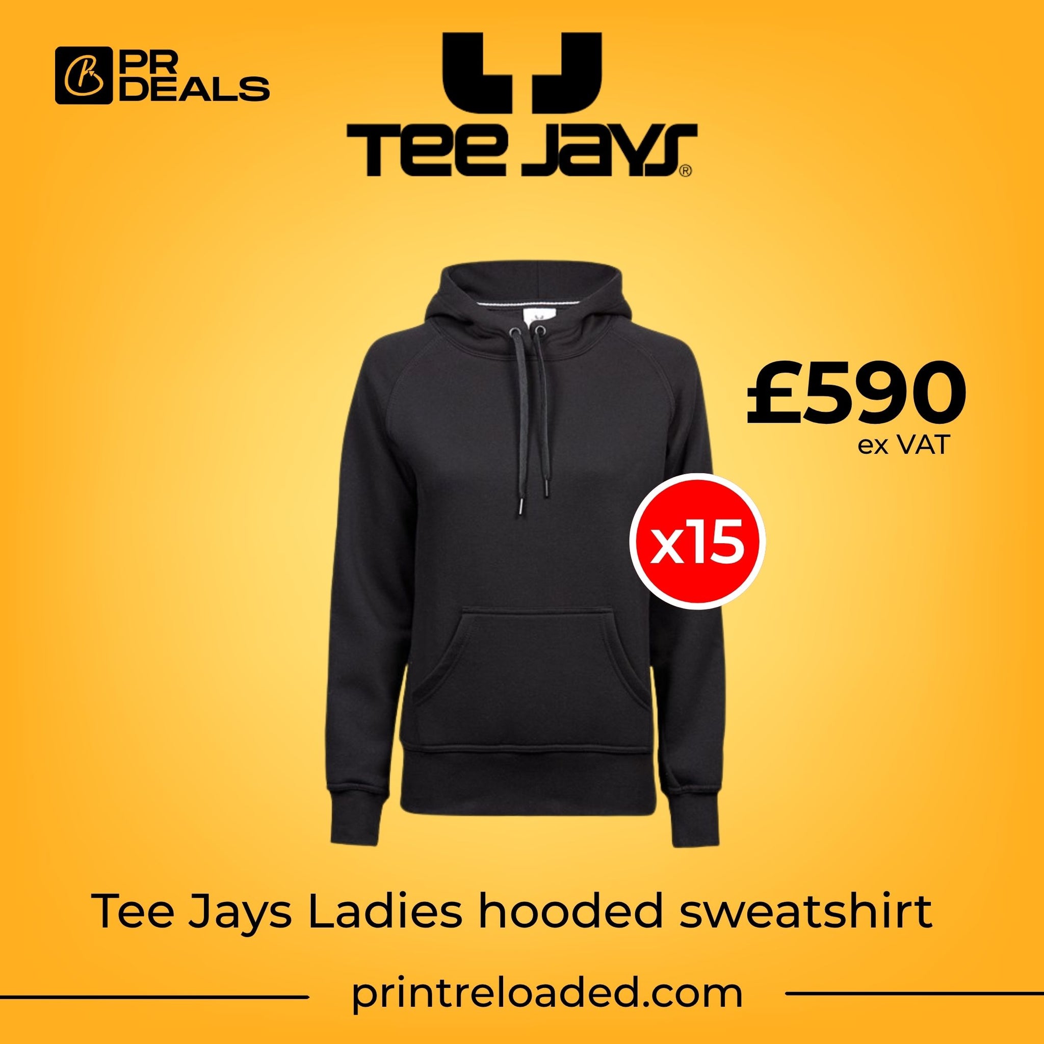 15 Items Tee Jays Ladies Hooded Sweatshirt Bundle