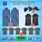 14 Item Workwear Package Bundle + Free Logo