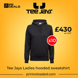 10 Items Tee Jays Ladies Hooded Sweatshirt Bundle