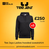 5 Items Tee Jays Ladies Hooded Sweatshirt Bundle