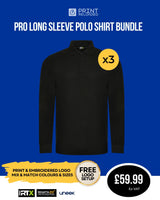 Pro Long Sleeve Polo Shirt Bundle x3