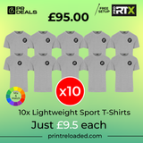 10x Lightweight Sport T-Shirts