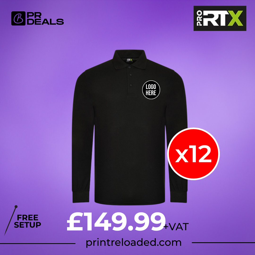 Pro Long Sleeve Polo Shirt Bundle x12