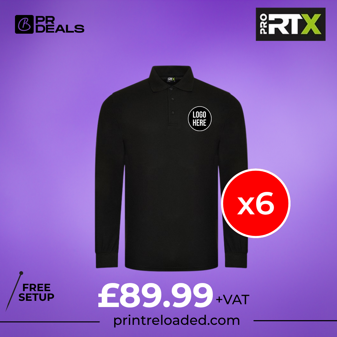 Pro Long Sleeve Polo Shirt Bundle x6