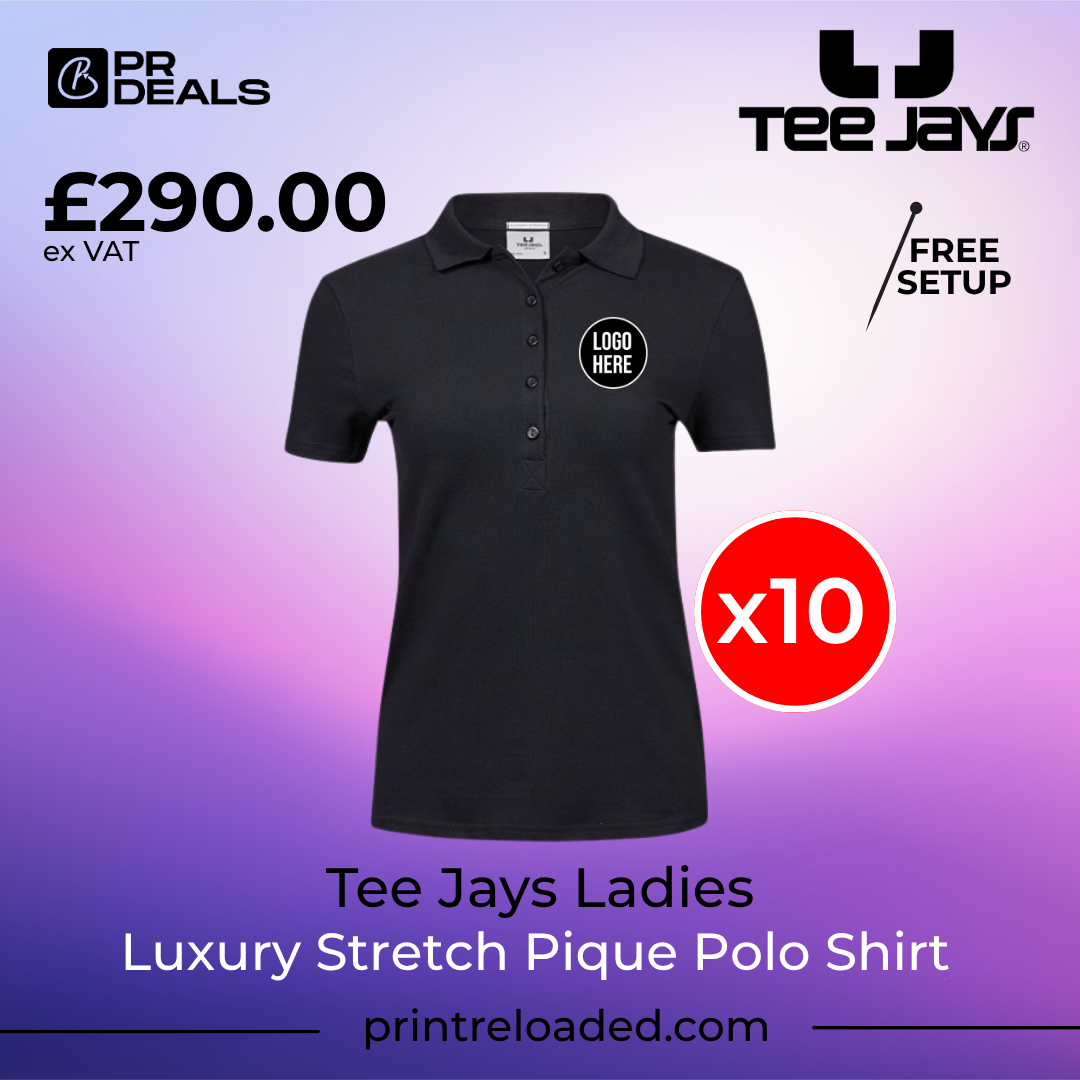 Luxury Stretch Pique Polo Shirt Bundle x10