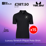 Luxury Stretch Pique Polo Shirt Bundle x15