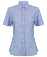 Women's modern short sleeve Oxford shirt