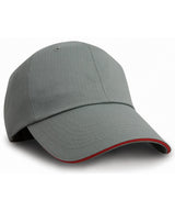 Herringbone cap with sandwich peak