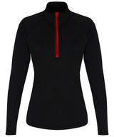 Women's TriDri® long sleeve performance ¼ zip