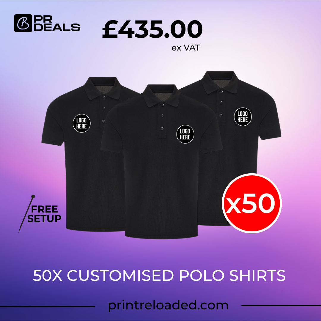 Luxury Stretch Pique Polo Shirt Bundle x50
