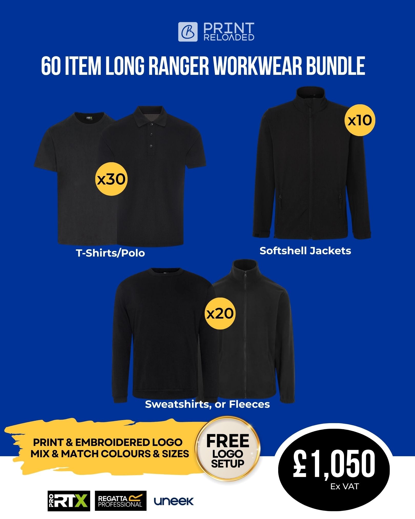 60 Item Long Ranger Workwear Bundle
