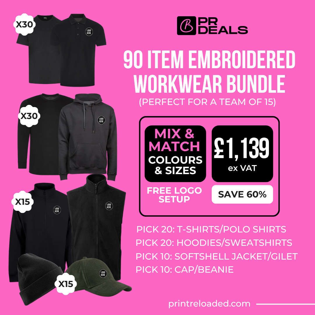 90 Item Embroidered Workwear Bundle