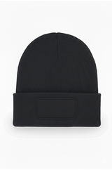 Rectangular Patch Beanie - Black