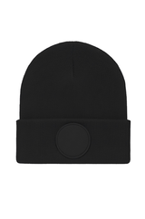 Circular Patch Beanie - Black