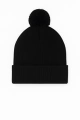 Pom Pom Beanie - Black