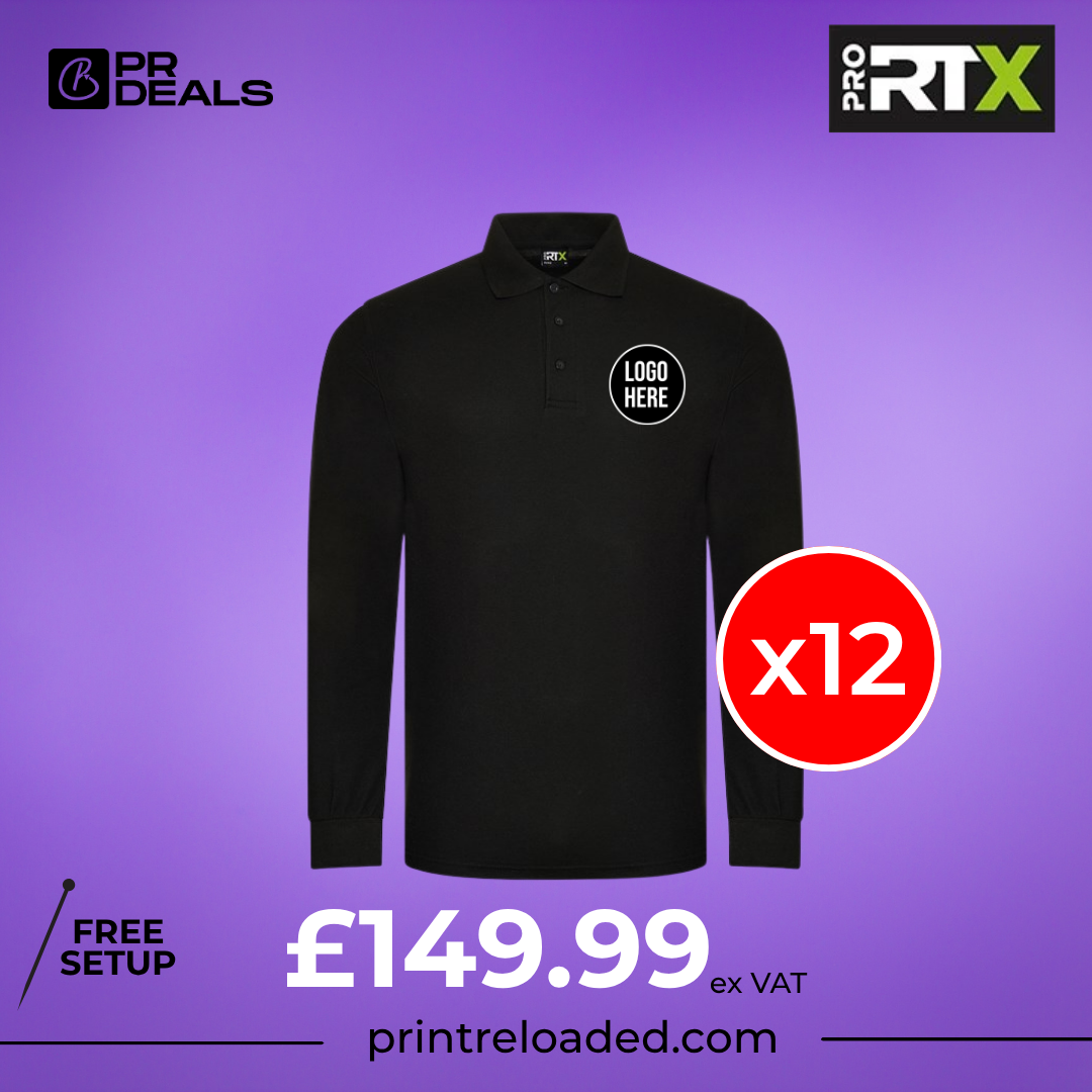 Pro Long Sleeve Polo Shirt Bundle x12