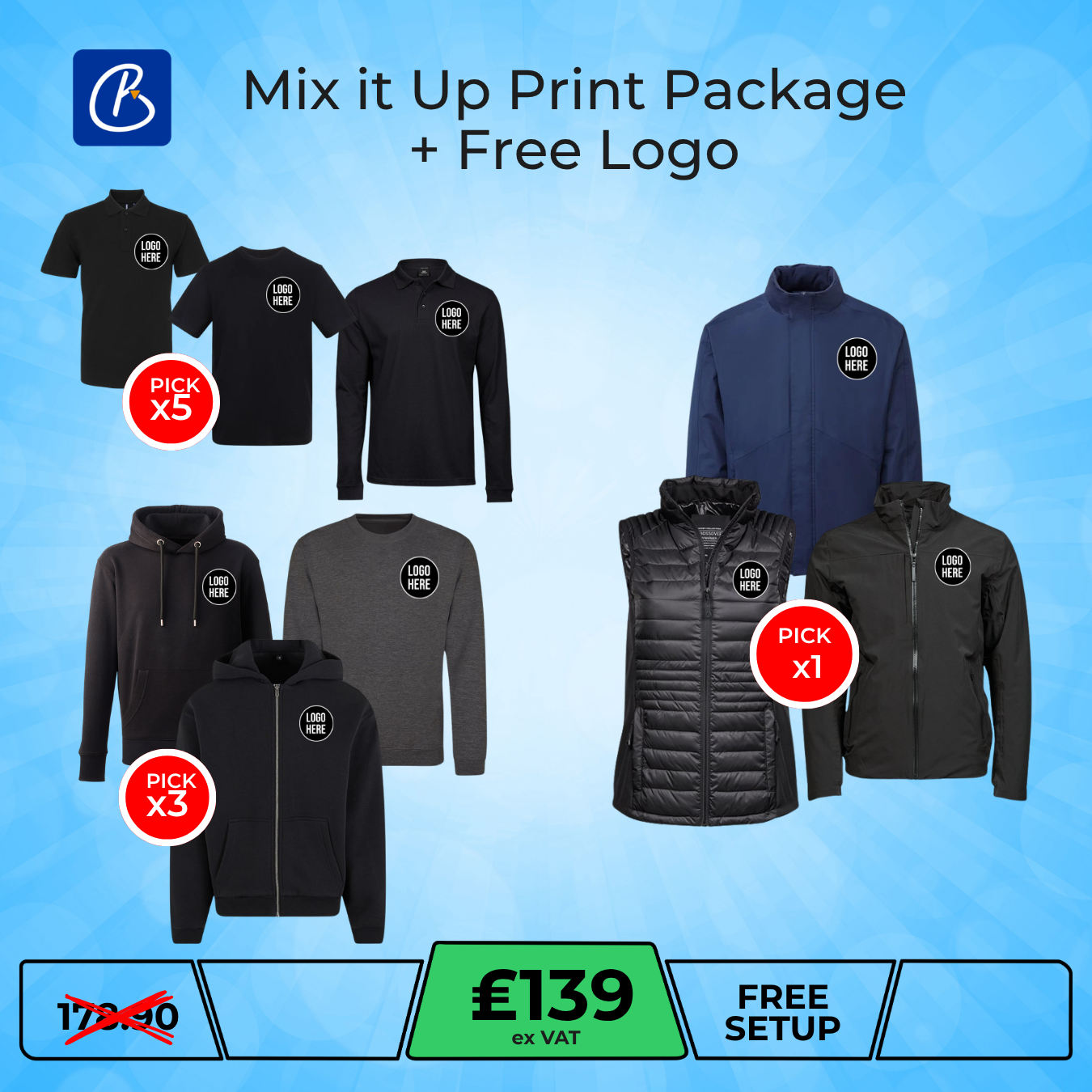 Mix it Up Print Package + Free Logo