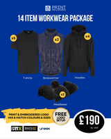 14 Item Workwear Package Bundle + Free Logo