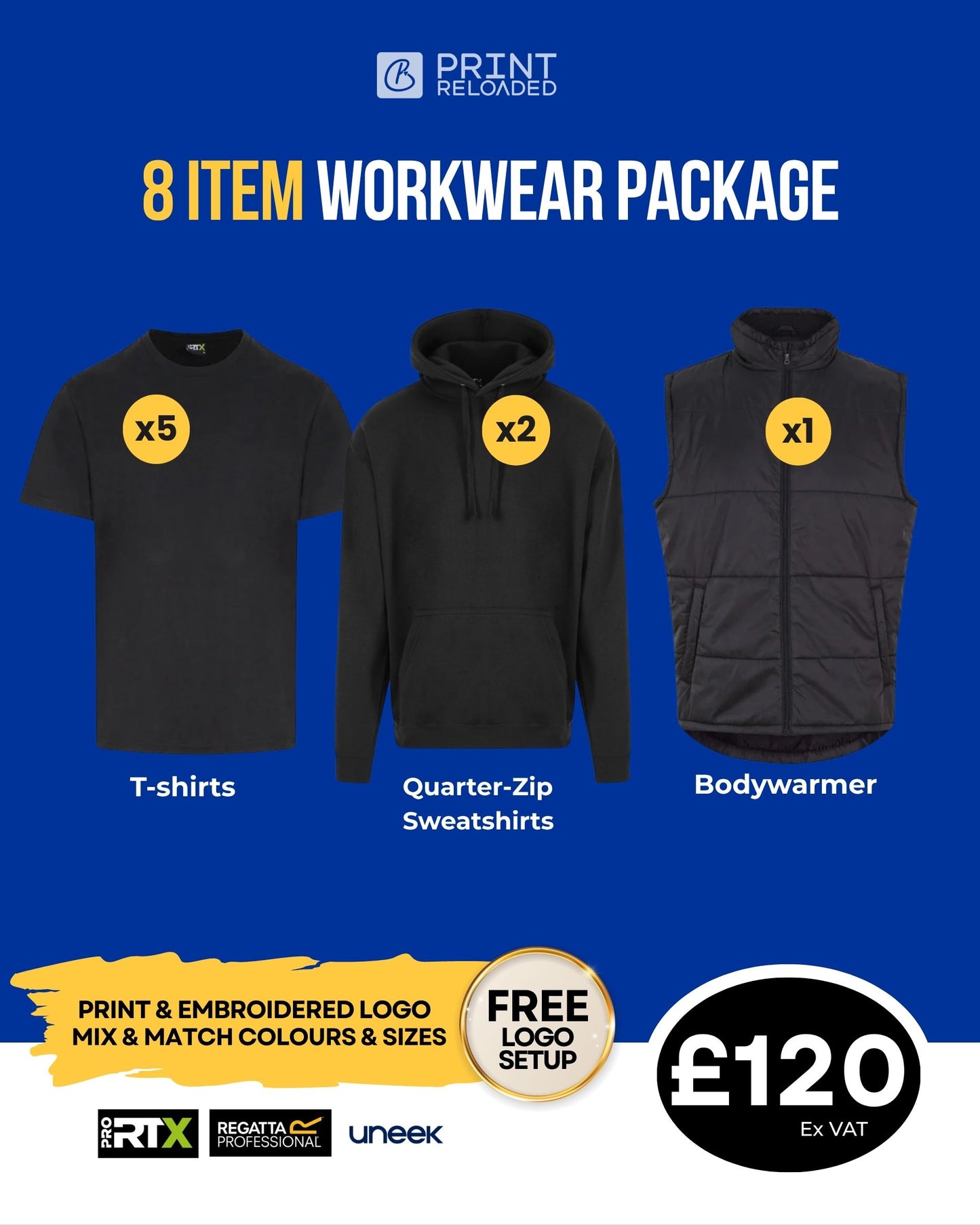 8 Item Wearer Package + Free Logo