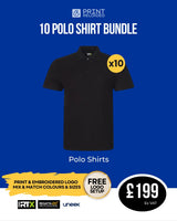 10 Polo Shirts Bundle with Embroidered Logo