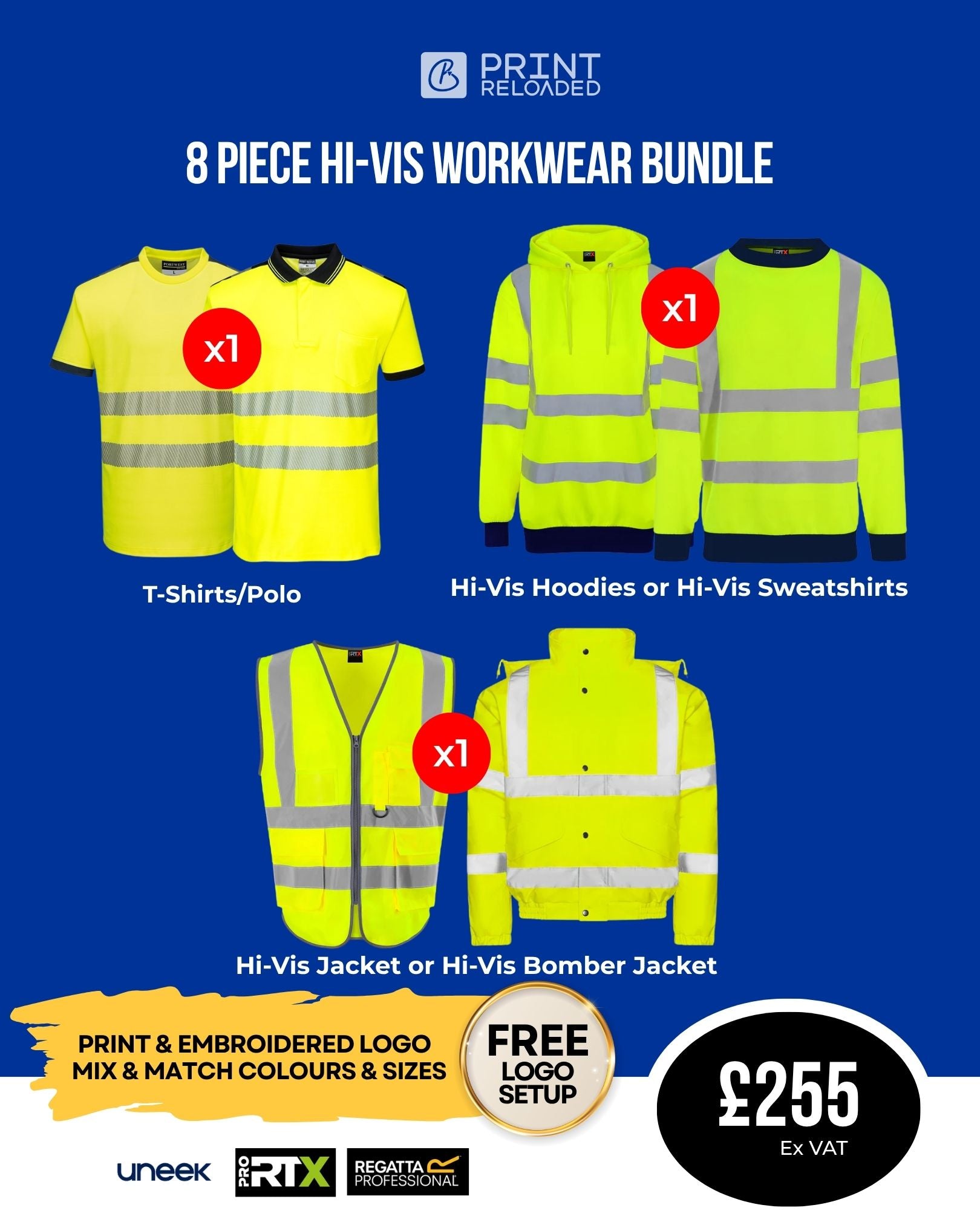 8 Piece Leo Hi-Vis Workwear Bundle