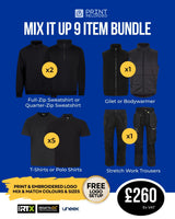 Mix It Up Two-Tone 9 Item Stretch Trouser Bundle + Free Logo