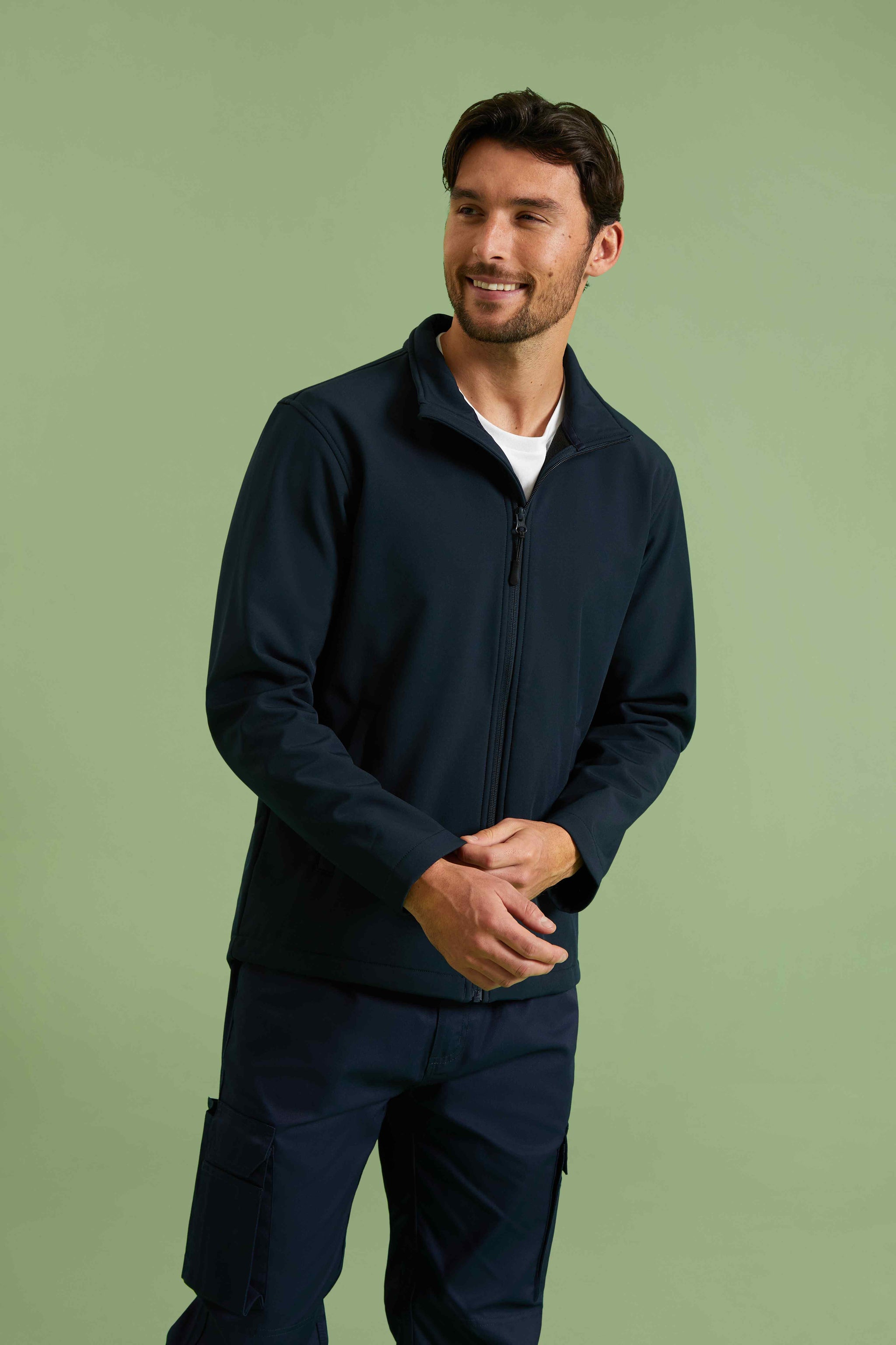 Eco Full Zip Softshell Jacket - Black