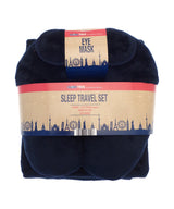Travel set (neck pillow, eye mask and fleece blanket)