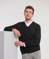 V-neck knitted sweater