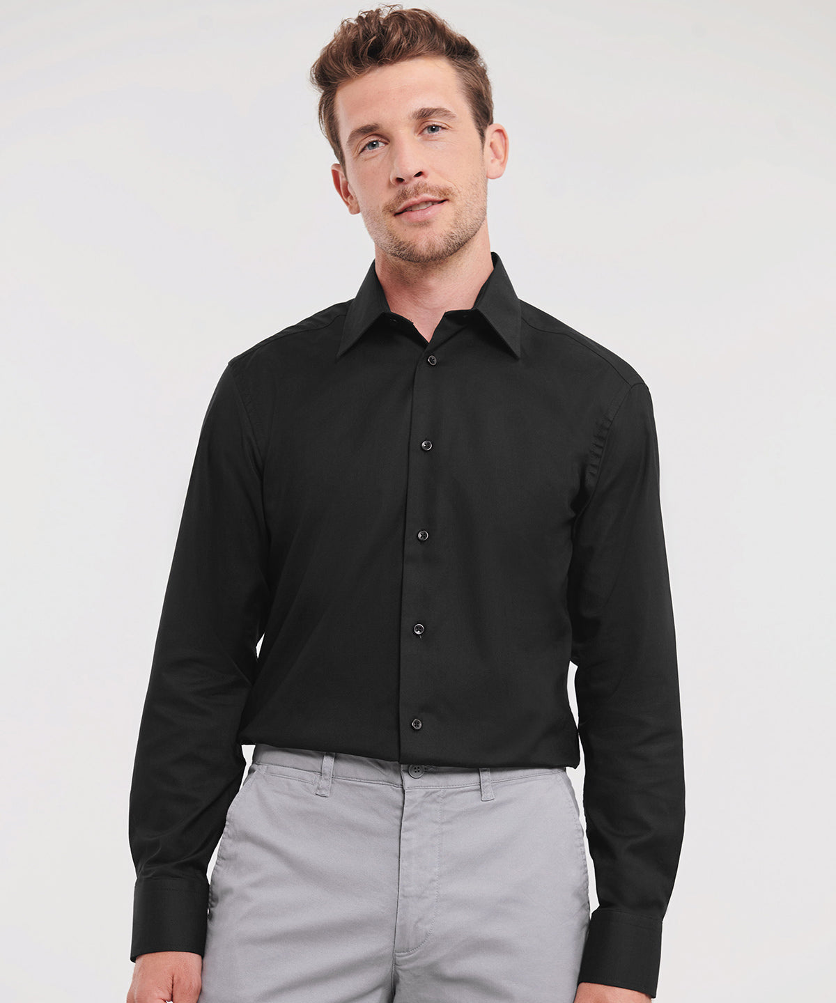 Long sleeve easycare tailored Oxford shirt