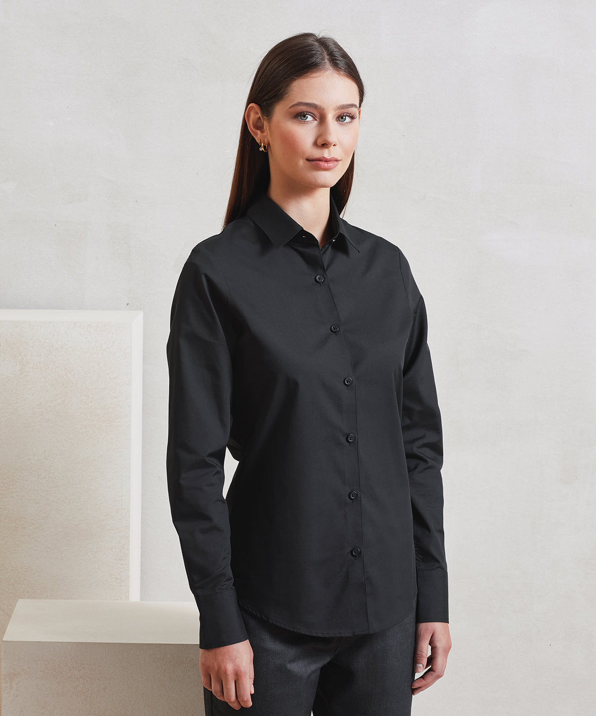 Women’s long sleeve ‘Recyclight’ poplin shirt