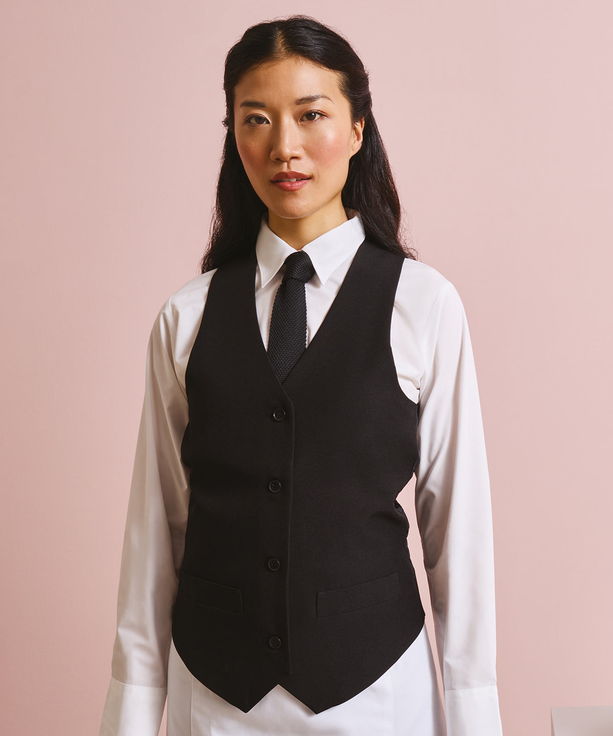 Women's lined polyester waistcoat