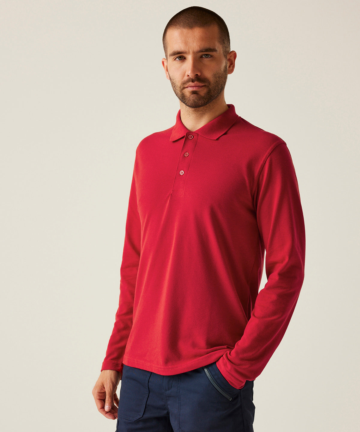 Pro 65/35 long sleeve polo