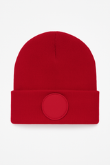 Circular Patch Beanie - Red