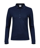Women’s luxury stretch long sleeve polo (146)