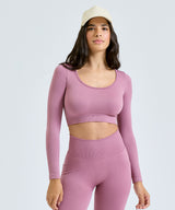 Women’s TriDri® ribbed seamless '3D Fit' crop top