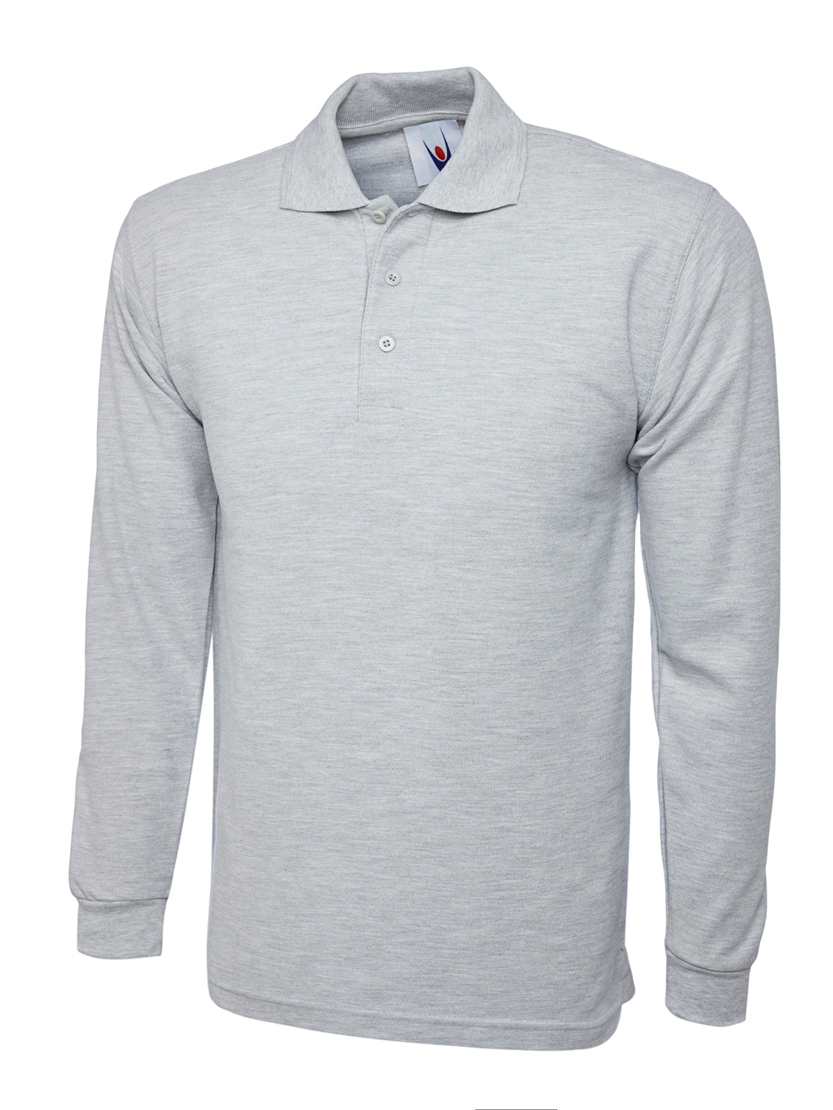 Longsleeve Classic Poloshirt - Heather Grey