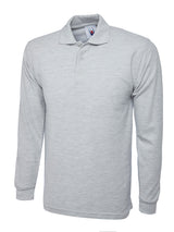 Longsleeve Classic Poloshirt - Heather Grey